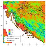 Location of climatic stations in Croatia